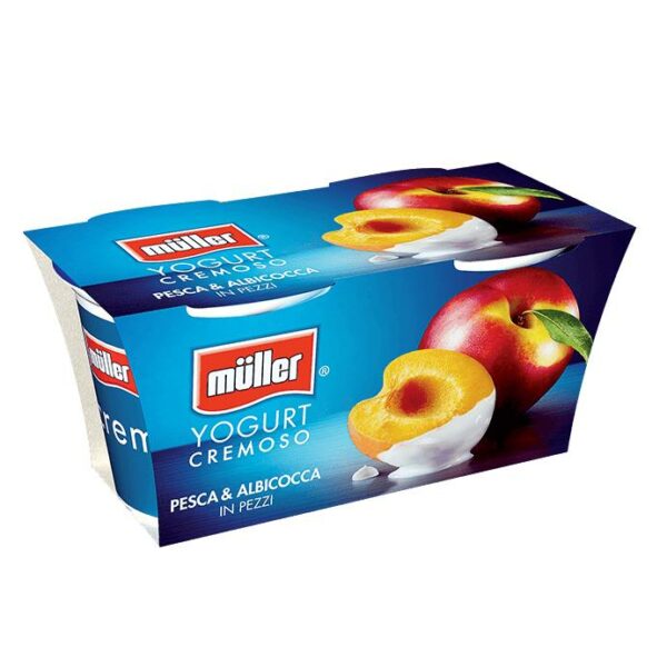 YOGURT CREMOSO PESCA & ALBICOCCA MULLER GR. 125 X 2