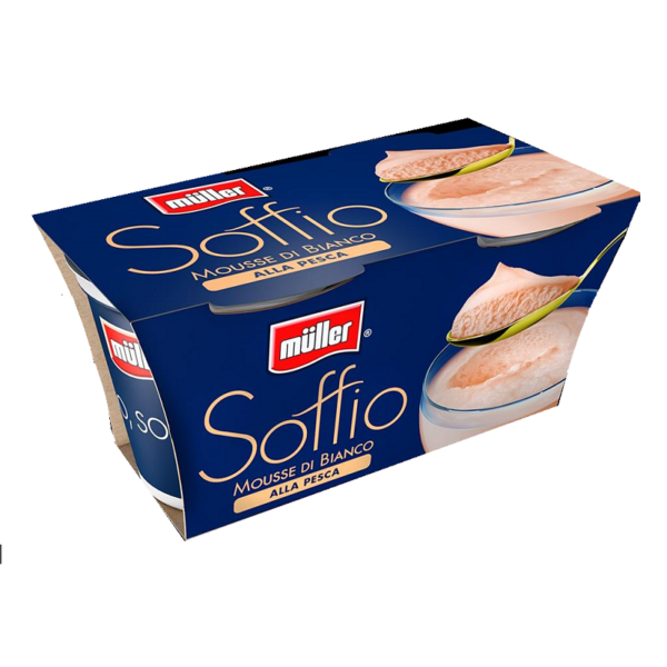 MULLER SOFFIO MOUSSE DI BIANCO ALLA PESCA GR. 95 X2