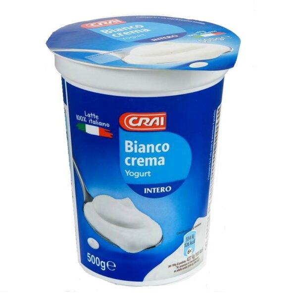 YOGURT INTERO CREMOSO BIANCO CRAI GR. 500