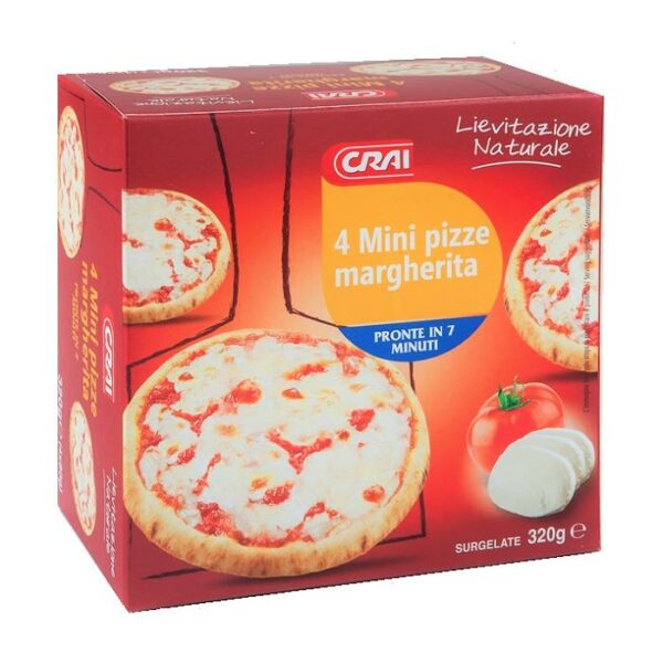 MINI PIZZE MARGHERITA CRAI GR. 80 X 4 PEZZI