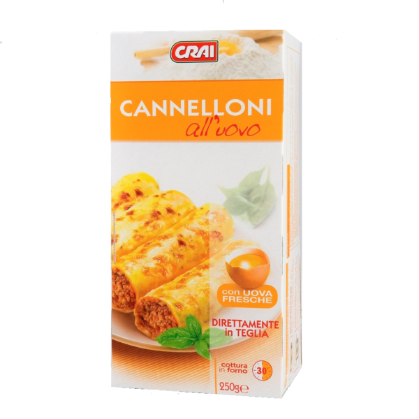 CANNELLONI ALL´UOVO DIRETTAMENTE IN TEGLIA CRAI GR. 250