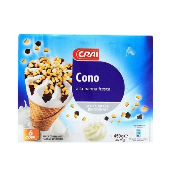 CORNETTO ALLA PANNA CRAI X 6 PEZZI