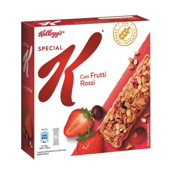 BARRETTE KELLOGG´S SPECIAL K CON FRUTTI ROSSI GR. 120