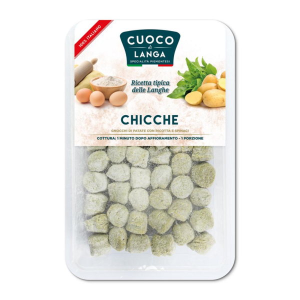 CHICCHE DI PATATE RICOTTA & SPINACI CUOCO DI LANGA GR. 250