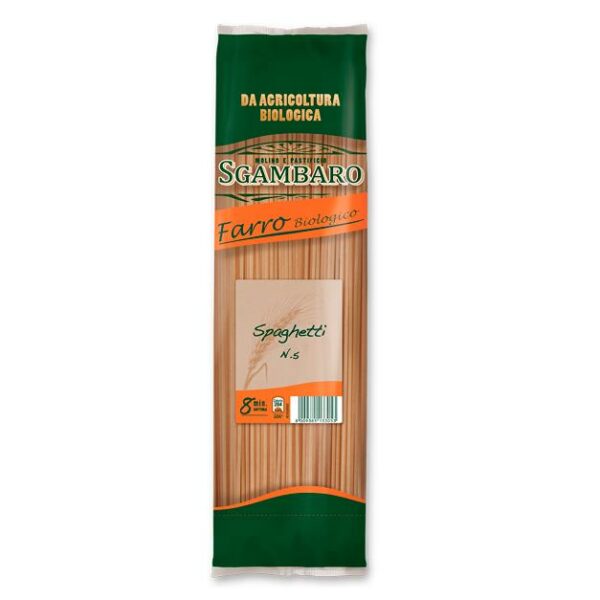 PASTA INTEGRALE DI FARRO BIO SPAGHETTI N.5 SGAMBARO GR. 500