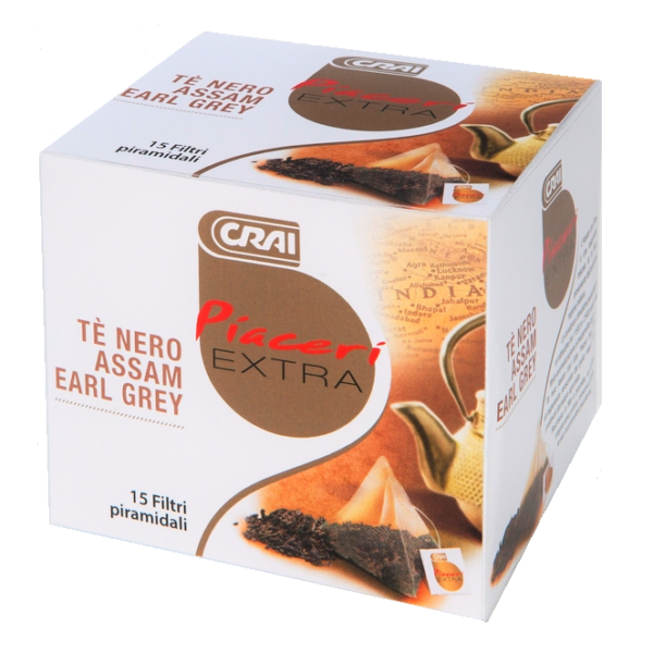 THE NERO EARL GREY PIACERI ITALIANI X 15 FILTRI