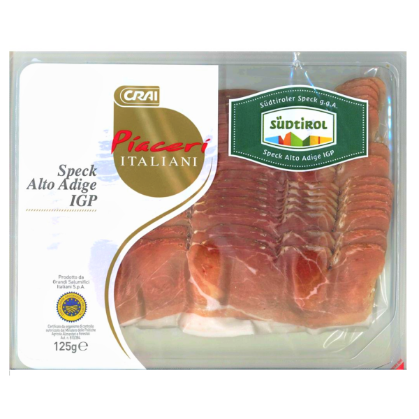 SPECK ALTO ADIGE IGP PIACERI ITALIANI GR. 125