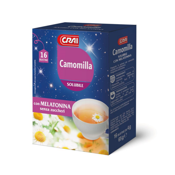 CAMOMILLA CON MELATONINA SOLUBILE CRAI X 16 FILTRI