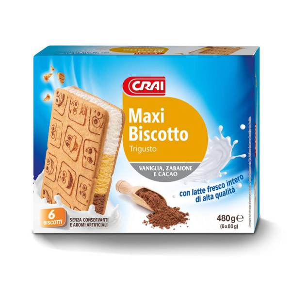 BISCOTTO GELATO MAXI TRIGUSTO CRAI X 6 PEZZI