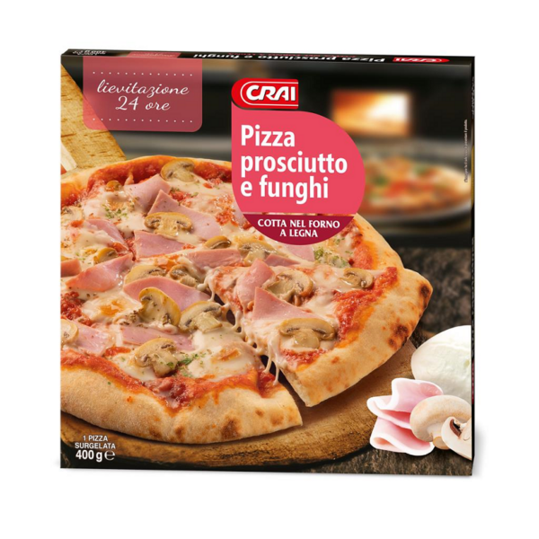 PIZZA PROSCIUTTO & FUNGHI CRAI GR. 400