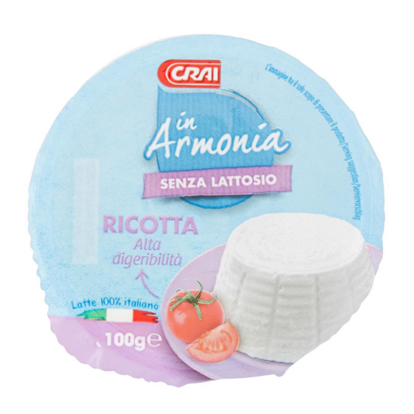 RICOTTA FRESCA SENZA LATTOSIO IN ARMONIA CRAI GR. 100