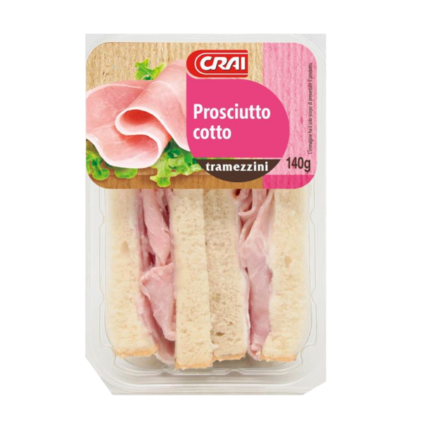 TRAMEZZINO AL PROSCIUTTO COTTO CRAI GR.  140