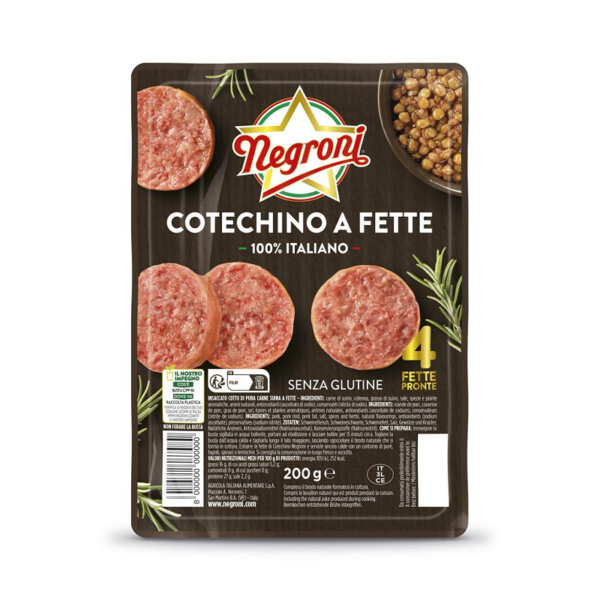 COTECHINO A FETTE NEGRONI GR. 200