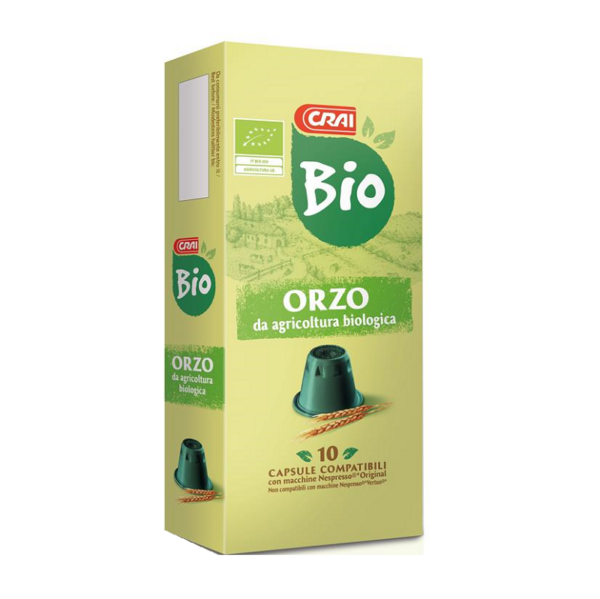 CAFFÈ BIO ORZO CRAI X 10 CAPS COMPATIBILI