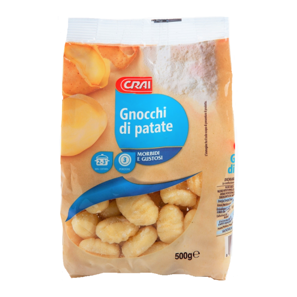 GNOCCHI DI PATATE FRESCHI CRAI GR. 500