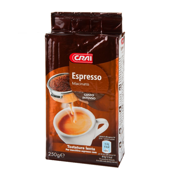 CAFFÈ ESPRESSO GUSTO INTENSO CRAI GR. 250