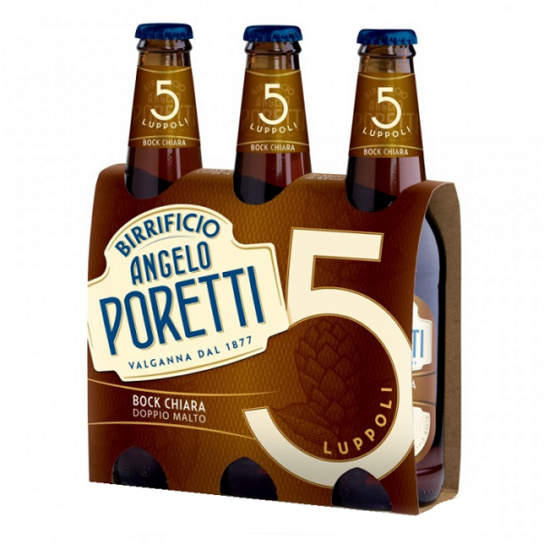 BIRRA PORETTI 5 LUPPOLI CL. 33 X 3 BOTTIGLIE