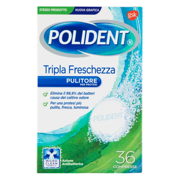 POLIDENT PULITORE PER PROTESI X 36 COMPRESSE