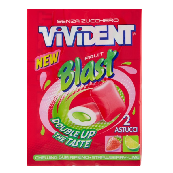 VIVIDENT BLAST LIME & FRAGOLA SENZA ZUCCHERO X 2 PACCHETTI