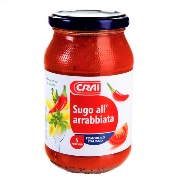 SUGO ALL`ARRABBIATA CON OLIO EXTRAVERGINE CRAI GR. 400