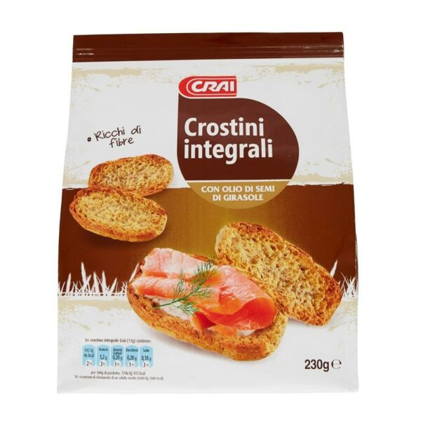 CROSTINI CON FARINA INTEGRALE CRAI GR. 230