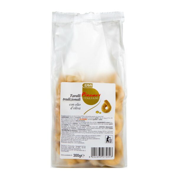 TARALLI ALL´OLIO EXTRAVERGINE PIACERI ITALIANI GR. 300