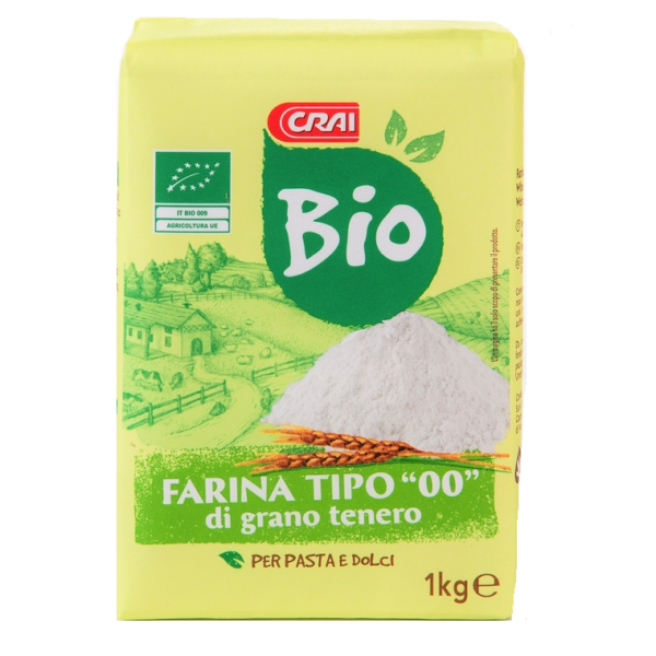 FARINA TIPO 00 DI GRANO TENERO BIO CRAI KG. 1