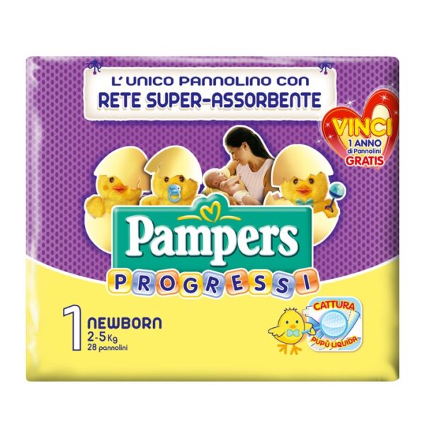 PAMPERS BABY-DRY NEW BORN KG. 2 - 5  X 28 PANNOLINI