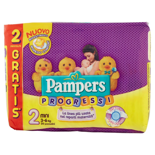 PAMPERS PROGRESSI 3-6 KG. (N. 2) X 30 PANNOLINI