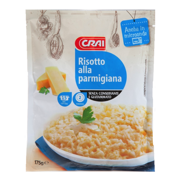 RISOTTO ALLA PARMIGIANA SENZA GLUTAMMATO CRAI GR .175