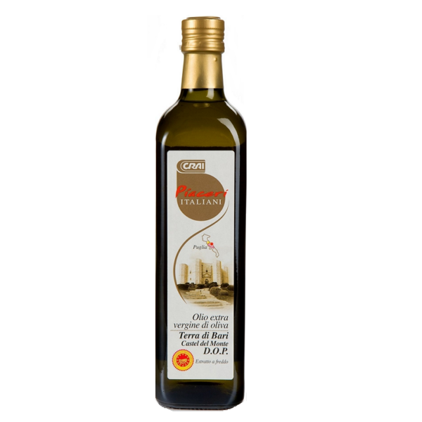 OLIO EXTRAVERGINE TERRE DI BARI DOP PIACERI ITALIANI CL. 75