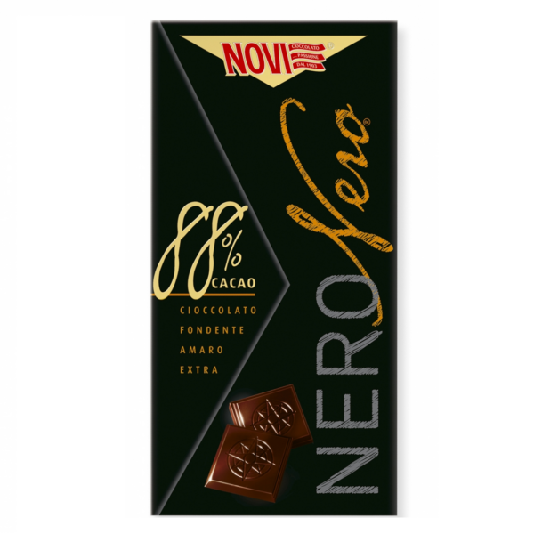 CIOCCOLATO EX. FONDENTE 88% CACAO AMARO NERO NOVI GR. 75