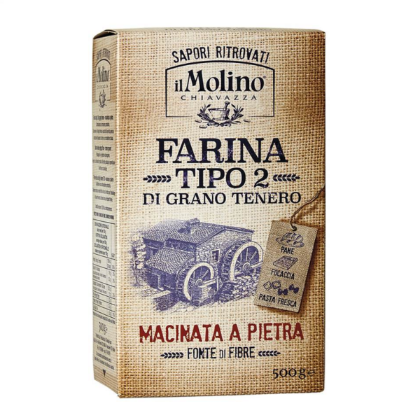 FARINA DI GRANO TENERO TIPO 2 MOLINO CHIAVAZZA GR. 500