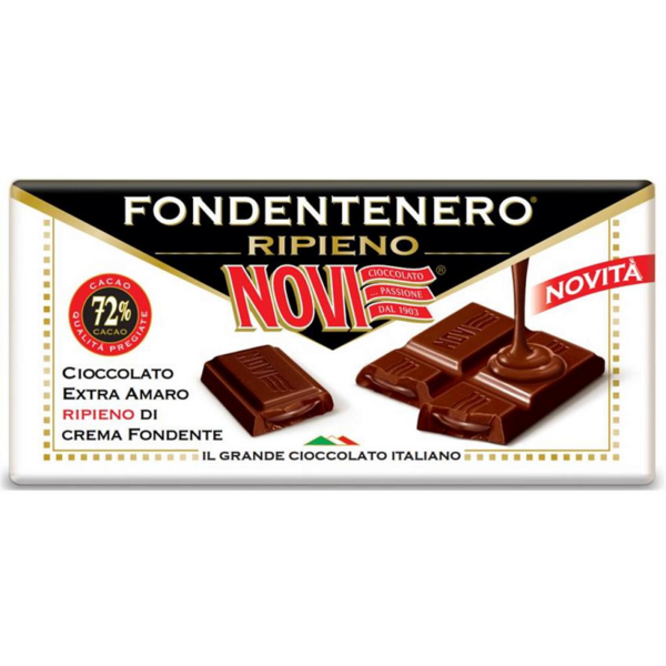 CIOCCOLATO FONDENTE NERO RIPIENO NOVI GR. 105