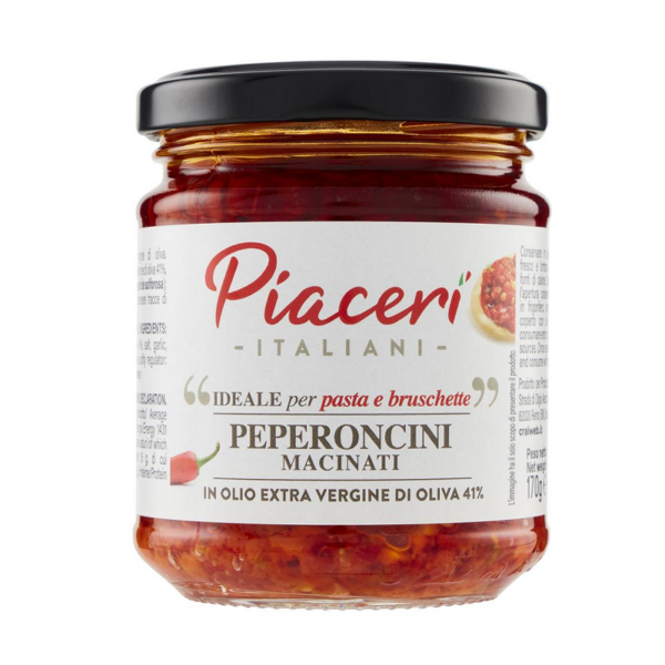 PEPERONCINI MACINATI IN EVO PIACERI ITALIANI GR. 170