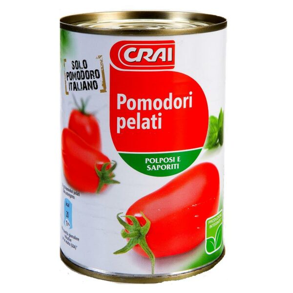 POMODORI PELATI CRAI QUALITÀ GR. 400