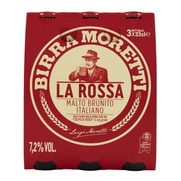 MORETTI ROSSA DOPPIO MALTO BOTTIGLIA CL. 33 X 3