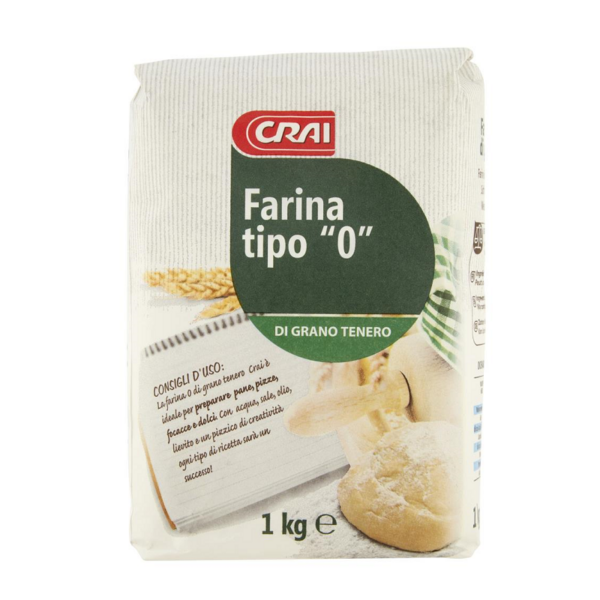 FARINA DI GRANO TENERO TIPO 0 CRAI KG. 1