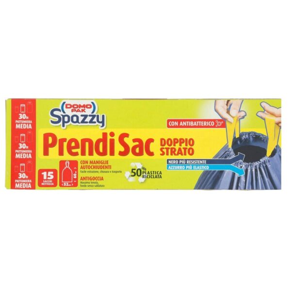 SACCHETTI IMMONDIZIA PRENDISAC DOMOPAK CM. 52X60 X15