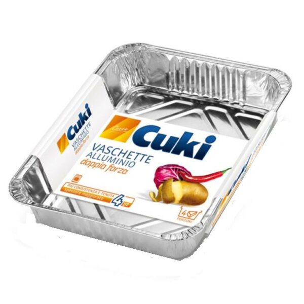 VASCHETTE ALLUMINIO CUKI LASAGNE PER 4 PORZIONI X 4 PEZZI