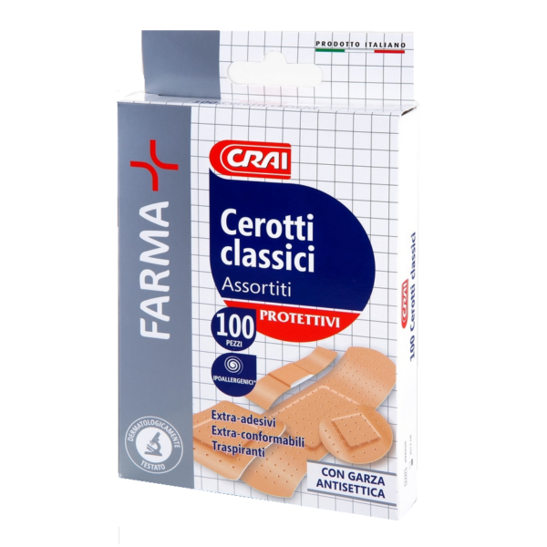 CEROTTI CLASSICI ASSORTITI PROTETTIVI FARMA CRAI  X 100