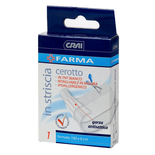 CEROTTO TNT BIANCO IN STRISCIA CM. 100 X 6 FARMA CRAI