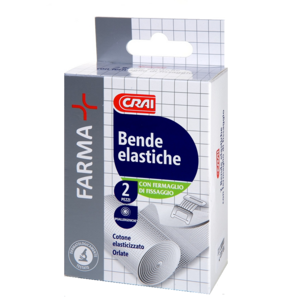 BENDE ELASTICHE COTONE IPOALLERGENICHE FARMA CRAI  X 2