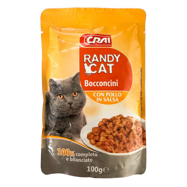 BOCCONCINI DI POLLO IN SALSA RANDY CAT GR. 100