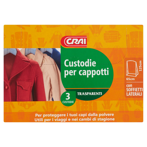 SACCHETTI CUSTODIE PER CAPPOTTI CRAI X3 PZ