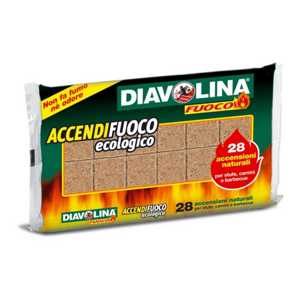 DIAVOLINA ACCENDIFUOCO ECOLOGICA X 28 TAVOLETTE