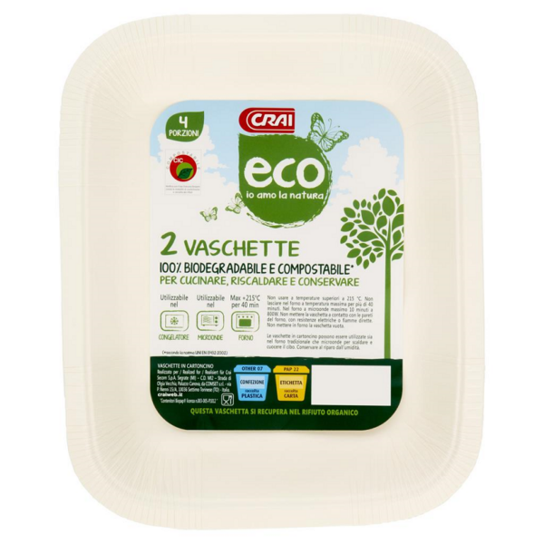 VASCHETTE CARTA 4 PORZIONI ECO CRAI X 2 PEZZI