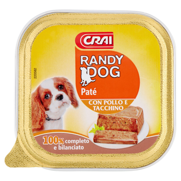 PATÈ CON POLLO E TACCHINO RANDY DOG GR. 150