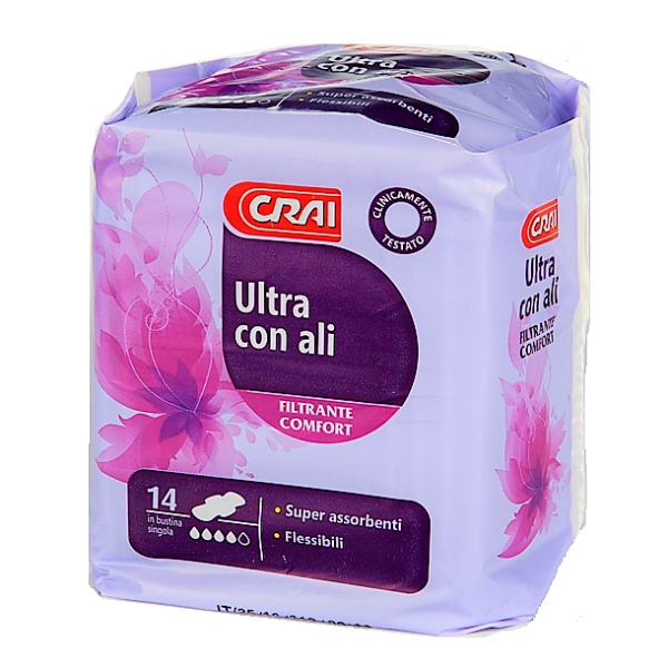 ASSORBENTI ULTRA CON ALI CRAI X 14